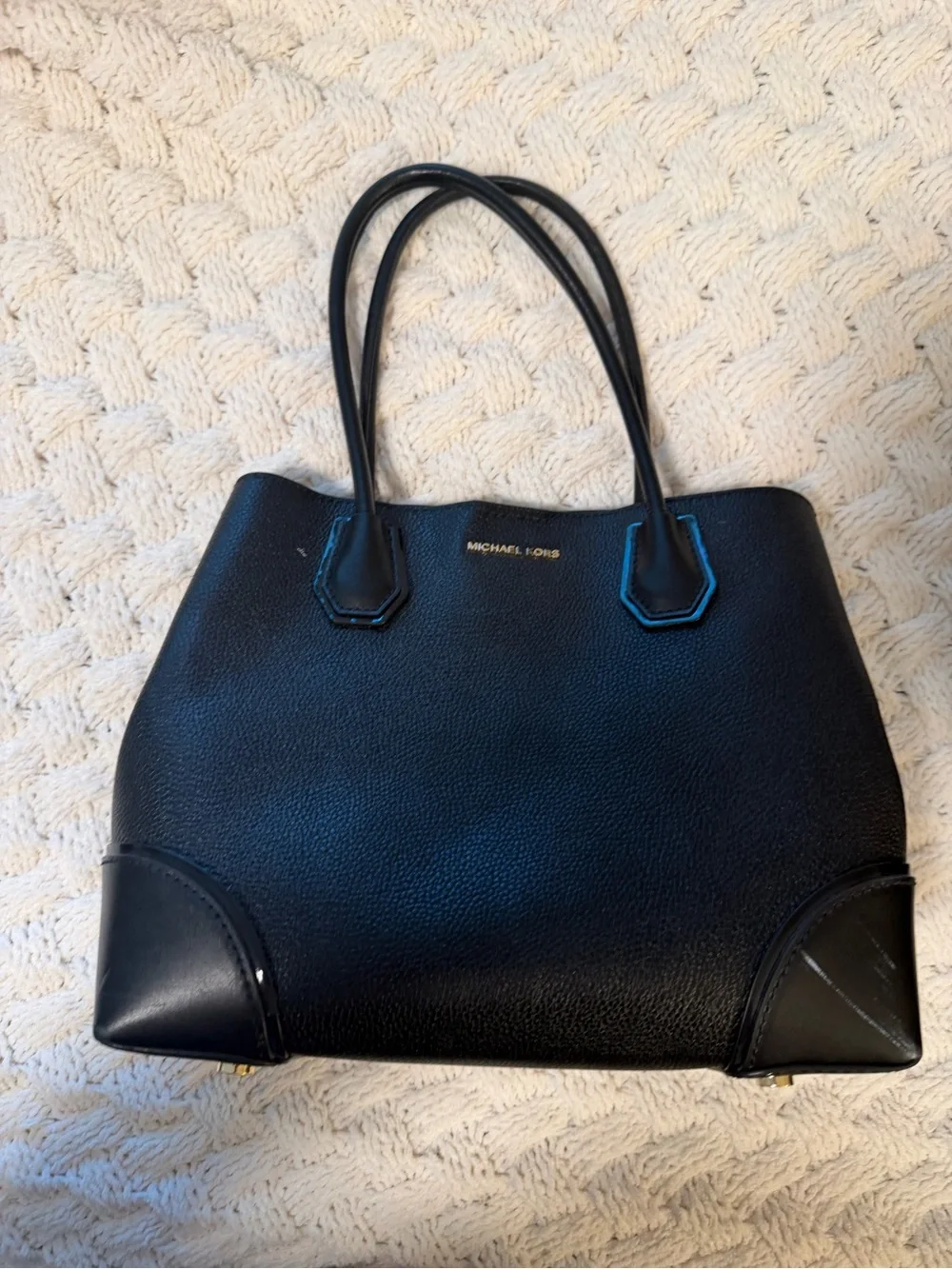 Michael Kors Black Pebbled Leather Tote